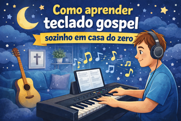 Como aprender teclado gospel sozinho em casa do zero