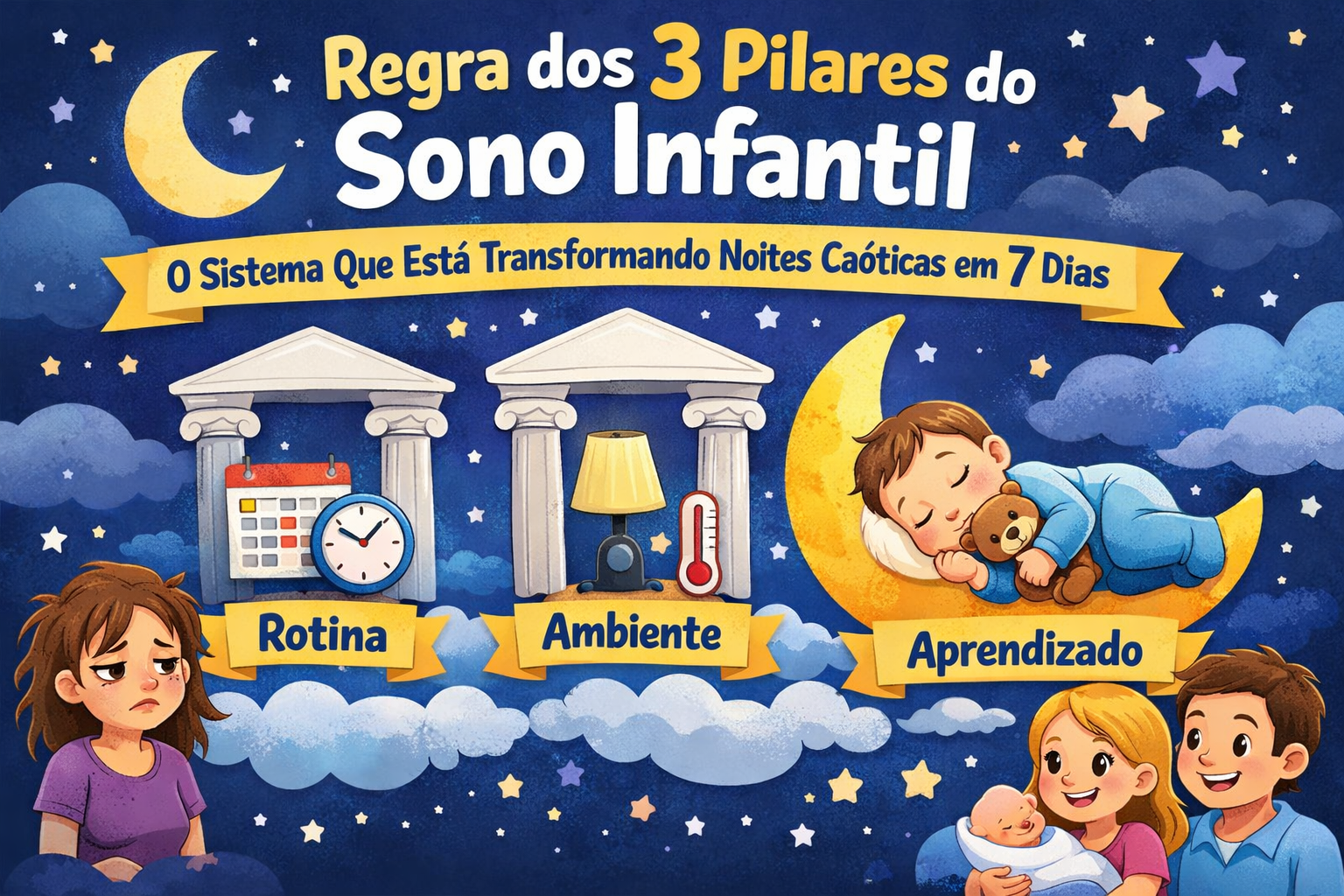 Regra dos 3 Pilares do Sono Infantil